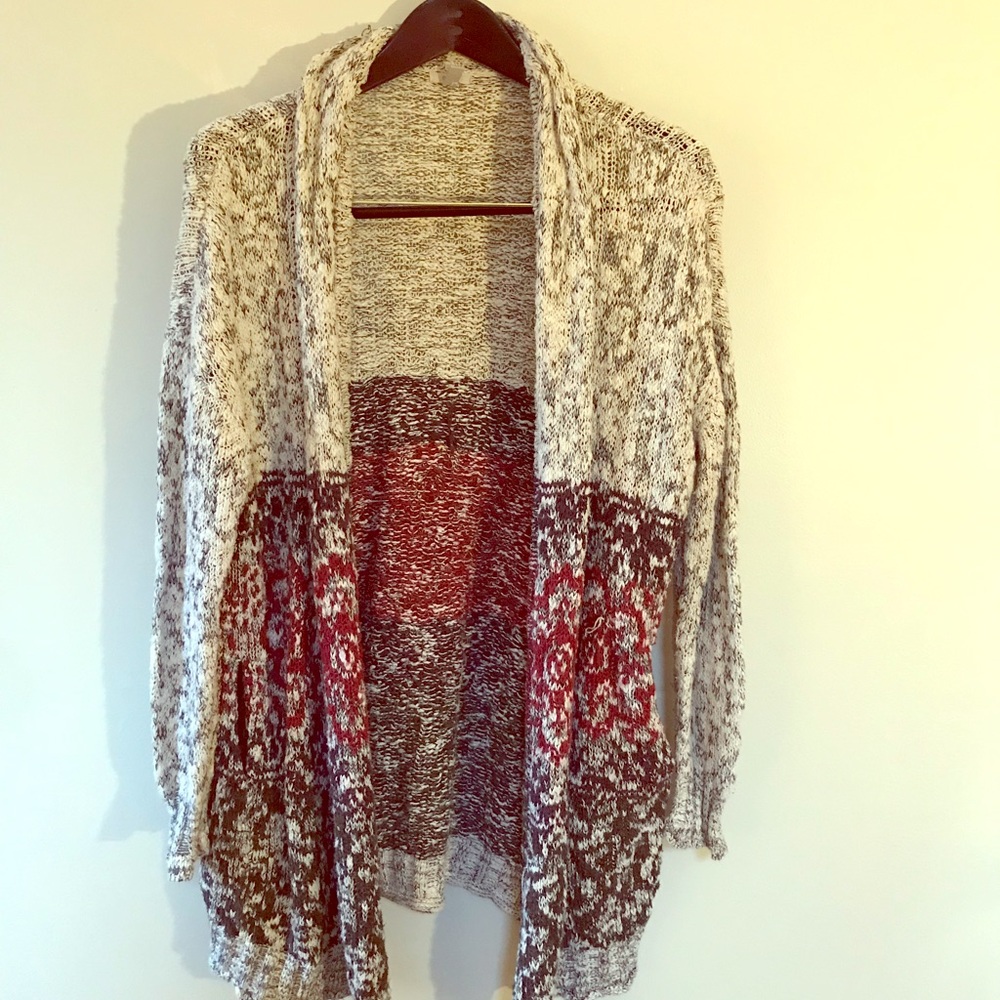 Knitted long sweater